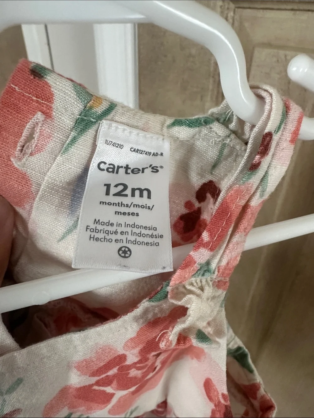 Carter's Floral Pink Green Cotton Shorts